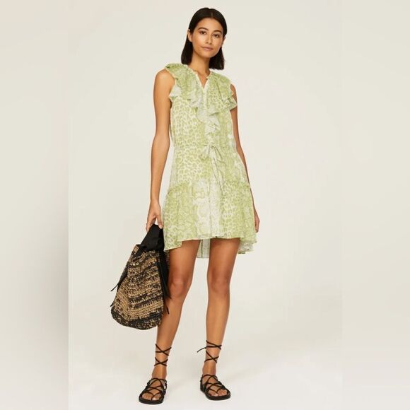 All Saints Ali Noche Dress Grwem new without tags - Picture 1 of 6